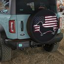Dachshund US Flag Jeep Car Spare Tire Cover