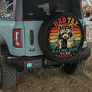 Raccoon Dad Tax Vintage Car Spare Tire Cover