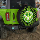 Daisy Happy Face Green Car Spare Tire Cover