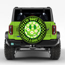 Daisy Happy Face Green Car Spare Tire Cover