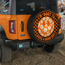 Daisy Happy Face Orange Car Spare Tire Cover