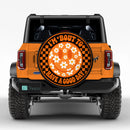 Daisy Happy Face Orange Car Spare Tire Cover