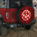 Daisy Happy Face Red Car Spare Tire Cover