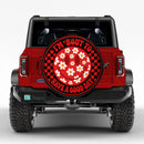 Daisy Happy Face Red Car Spare Tire Cover