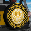 Daisy Happy Face Yellow Car Spare Tire Cover