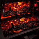 Red Lord of The Rings Starry Night Desk Mat
