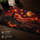 Red Lord of The Rings Starry Night Desk Mat