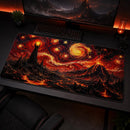 Red Lord of The Rings Starry Night Desk Mat