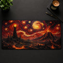 Red Lord of The Rings Starry Night Desk Mat