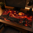 Red Lord of The Rings Starry Night Desk Mat