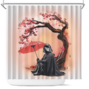 Darth Vader Cherry Blossom Japan Shower Curtain