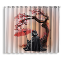 Darth Vader Cherry Blossom Japan Window Curtain