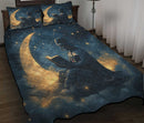 Darth Vader Reading On A Crescent Moon Quilt Bed Sets