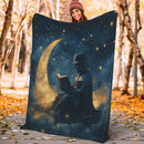 Darth Vader Reading On A Crescent Moon Premium Blanket