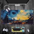Darth Vader Starry Night Painting Desk Mat