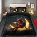 Deadpool Reading On A Crescent Moon Bedding Set