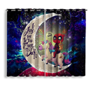 Deadpool Unicorn Love You To The Moon Galaxy Window Curtain