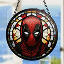 Deadpool Round Stained Glass Suncatcher