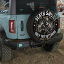 Death Smiles Only The Veterans Smile Spare Tire Cover