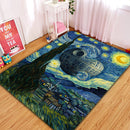 Death Star Starry Night Rectangular Area Rug
