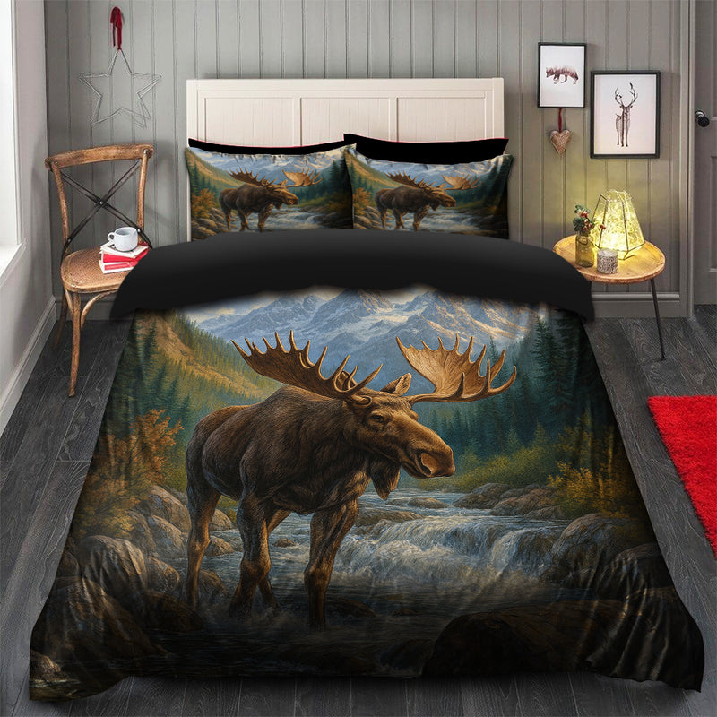Majestic Moose Mountain Bedding Set