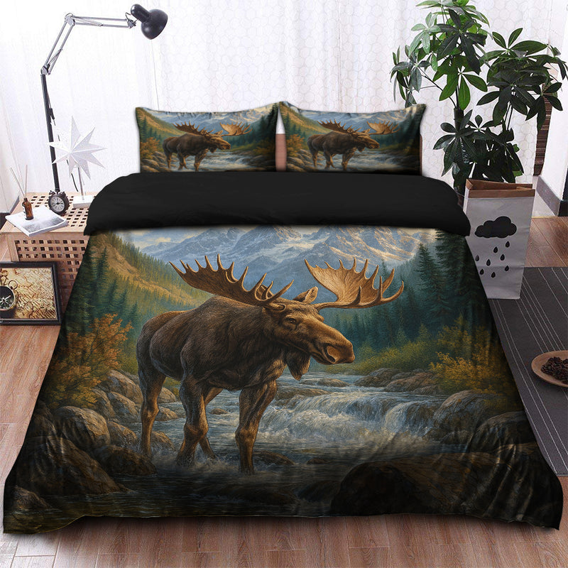 Majestic Moose Mountain Bedding Set
