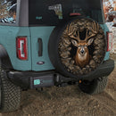 Deer In Tree Hollow Custom Jeep Wheel Cover With Camera Hole