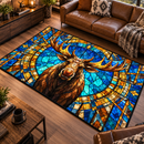 Moose Stained Glass Rectangular Area Rug
