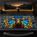 Deer Stained Glass Desk Mat