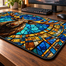 Deer Stained Glass Desk Mat