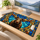 Deer Stained Glass Desk Mat
