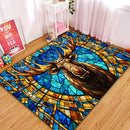 Moose Stained Glass Rectangular Area Rug