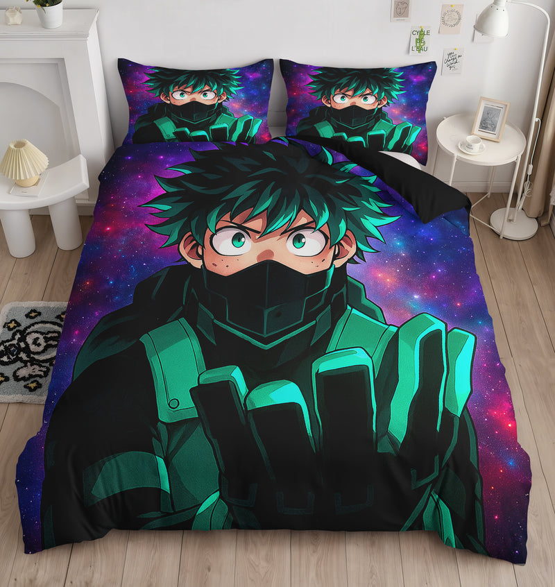 Deku From My Hero Academia Galaxy Bedding Set