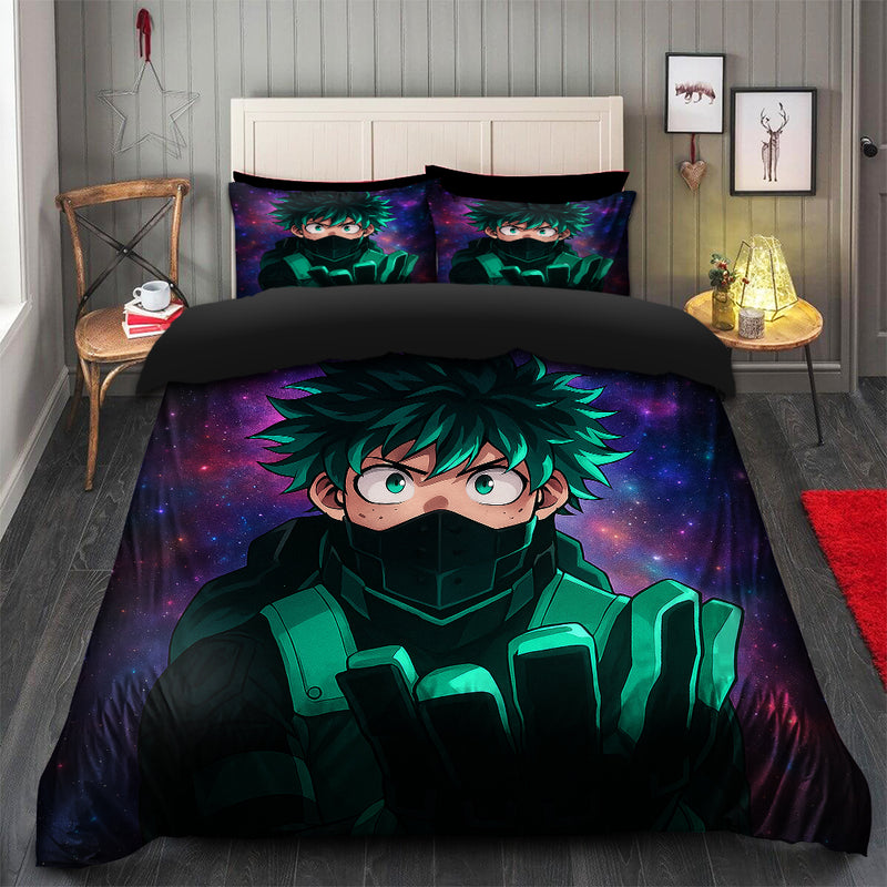 Deku From My Hero Academia Galaxy Bedding Set