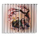 Demon Slayer Kimetsu No Yaiba  Anime Cherry Blossom Window Curtain