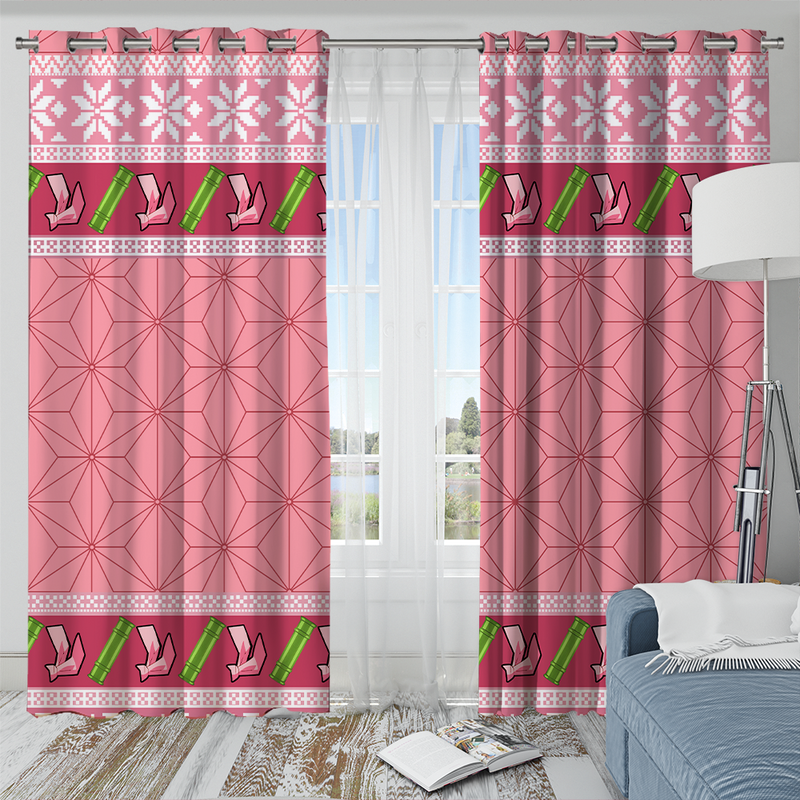 Demon Slayer Nezuko Window Curtain