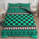 Demon Slayer Tanjro Christmas Pattern Bedding Set