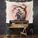 Demon Slayer Giyu Anime Cherry Blossom Tapestry