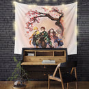 Demon Slayer Kimetsu No Yaiba Anime Cherry Blossom Tapestry