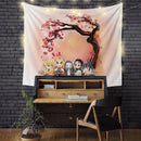 Demon Slayer Team Chibi Anime Cherry Blossom Tapestry