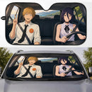 Denji And Zere Anime Chainsaw Man Custom Car Windshield Sunshades