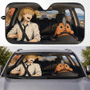 Denji X Pochita Chainsaw Man Car Auto Sunshades