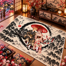 Denji x Makima Chainsaw Man Japan Ink Style Rectangular Area Rug