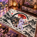 Denji x Reze Chainsaw Man Japan Ink Style Rectangular Area Rug