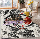 Denji x Reze Chainsaw Man Japan Ink Style Rectangular Area Rug