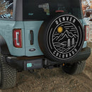 Denver Colorado Landscape Line Art Car Spare Tire Cover