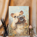 Detailed Photorealistic Oil Painting Of A Cute English Bull Dog - Living Room - Canvas Wall Art - Print - Wall Decor