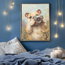 Detailed Photorealistic Oil Painting Of A Cute English Bull Dog - Living Room - Canvas Wall Art - Print - Wall Decor