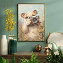 Detailed Photorealistic Oil Painting Of A Cute English Bull Dog - Living Room - Canvas Wall Art - Print - Wall Decor