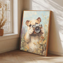Detailed Photorealistic Oil Painting Of A Cute English Bull Dog - Living Room - Canvas Wall Art - Print - Wall Decor